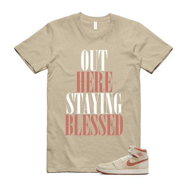 1 Terra Burnt Sunrise Zoom CMFT 2 High Air Sail Blush Tan White T Shirt Match STAYBLS Jezsport.com