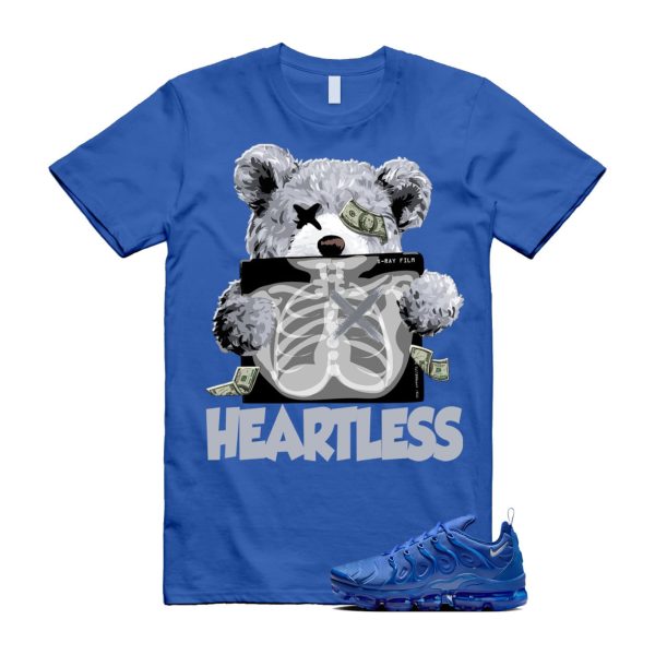 VaporMax Game Royal Blue Air Plus Silver Grey White T Shirt Match HEART ,HJ9148-480 Jezsport.com