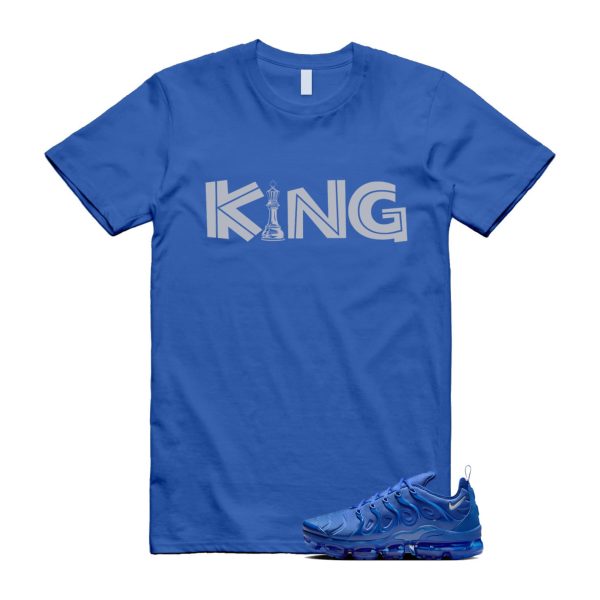 VaporMax Game Royal Blue Air Plus Silver Grey White T Shirt Match KING ,HJ9148-480 Jezsport.com