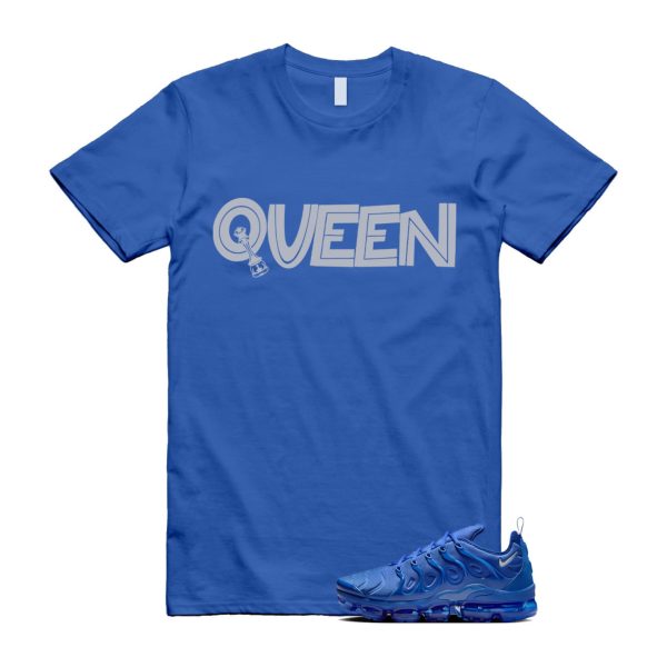 VaporMax Game Royal Blue Air Plus Silver Grey White T Shirt Match QUEEN ,HJ9148-480 Jezsport.com