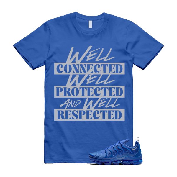 VaporMax Game Royal Blue Air Plus Silver Grey White T Shirt Match WELL ,HJ9148-480 Jezsport.com