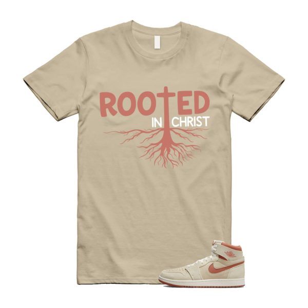 1 Terra Burnt Sunrise Zoom CMFT 2 High Air Sail Blush Tan White T Shirt Match ROOTED Jezsport.com