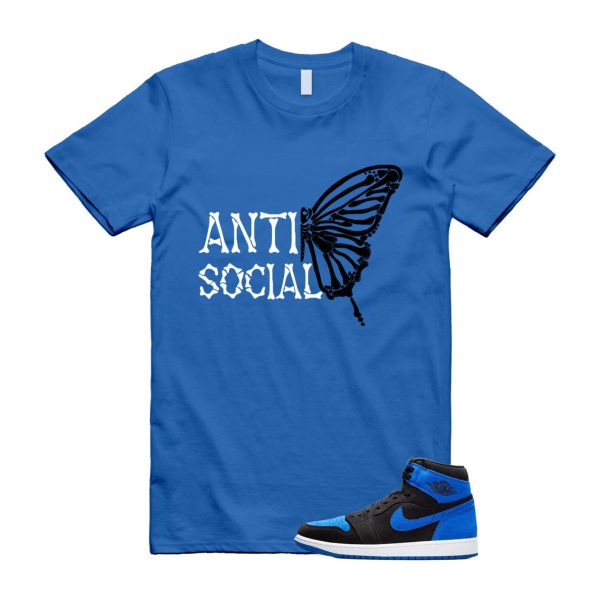 Royal Reimagined 1 Black Royal Blue White Retro High OG T Shirt Match ASB ,DZ5485-042 Jezsport.com