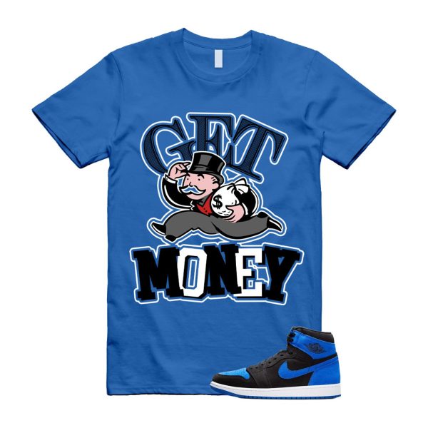 Royal Reimagined 1 Black Royal Blue White Retro High OG T Shirt Match GM ,DZ5485-042 Jezsport.com