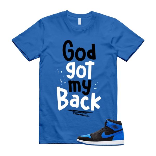 Royal Reimagined 1 Black Royal Blue White Retro High OG T Shirt Match GOD ,DZ5485-042 Jezsport.com