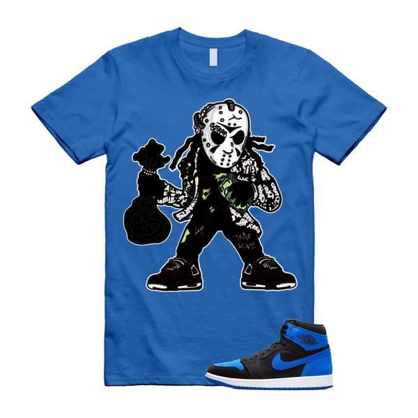 Royal Reimagined 1 Black Royal Blue White Retro High OG T Shirt Match JASON ,DZ5485-042 Jezsport.com