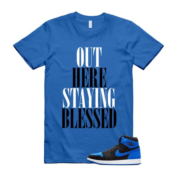 Royal Reimagined 1 Black Royal Blue White Retro High OG T Shirt Match STAYBLS ,DZ5485-042 Jezsport.com