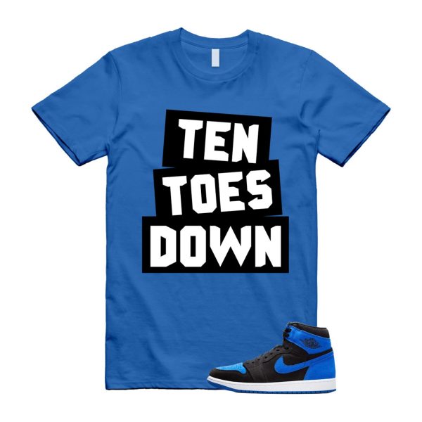 Royal Reimagined 1 Black Royal Blue White Retro High OG T Shirt Match TTD ,DZ5485-042 Jezsport.com