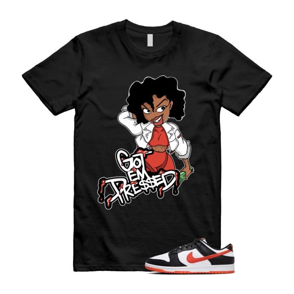 Dunk Dragon Red Black White Low Retro T Shirt Match PRESSED ,DV0833-108 ,DV0833-108 Jezsport.com