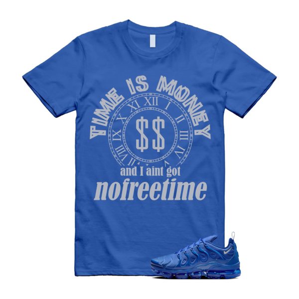 VaporMax Game Royal Blue Air Plus Silver Grey White T Shirt Match FREE TIME ,HJ9148-480 Jezsport.com