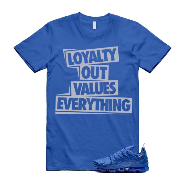 VaporMax Game Royal Blue Air Plus Silver Grey White T Shirt Match LOVE ,HJ9148-480 Jezsport.com