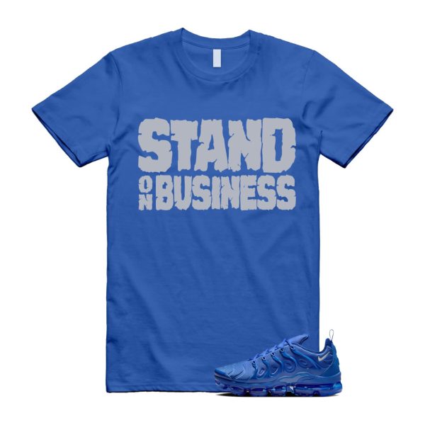 VaporMax Game Royal Blue Air Plus Silver Grey White T Shirt Match SOB ,HJ9148-480 Jezsport.com