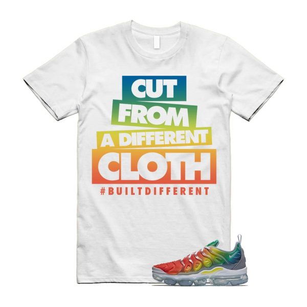 VaporMax Rainbow Air Plus White Neptune Blue Dynamic Yellow T Shirt Match CLOTH Jezsport.com