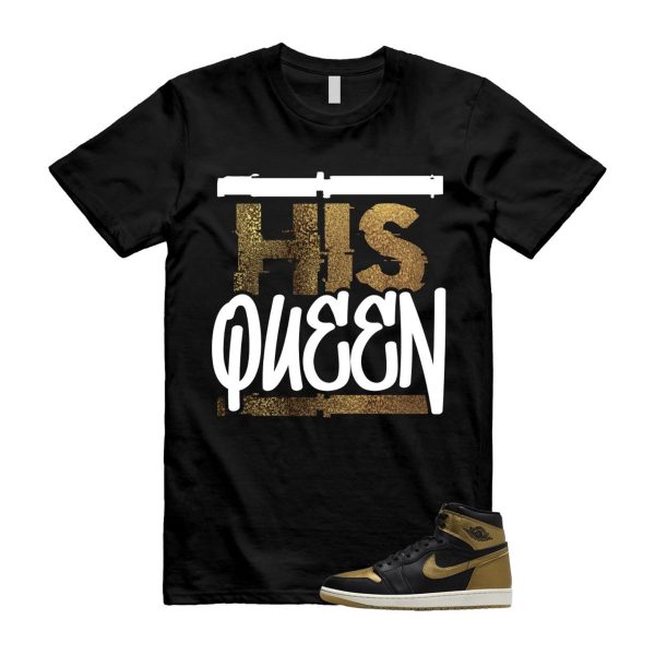 1 Black Metallic Gold Sail Retro High OG T Shirt Match HQ ,DZ5485-071 Jezsport.com