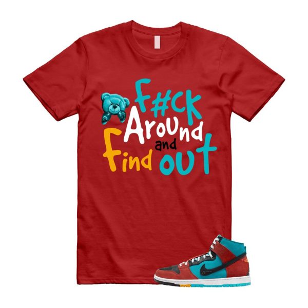 Di'orr Greenwood Navajo Arts Turquoise Blue Black Rugged Orange SB Dunk High T Shirt Match FCK Jezsport.com