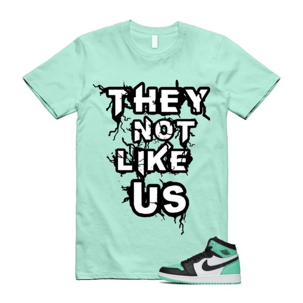 Green Glow 1 Retro High OG White Black Mint T Shirt Match US ,FD1437-130 Jezsport.com