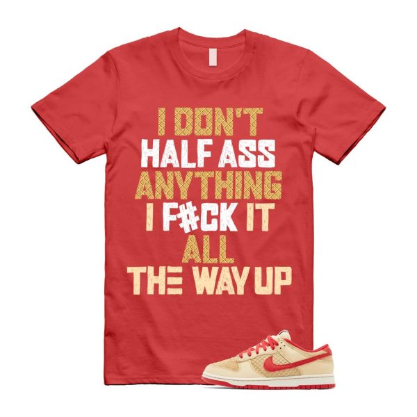 Dunk Strawberry Waffle Pale Vanilla University Red Sail Wheat Low Retro SE T Shirt Match HALF ,HJ9100-294 Jezsport.com