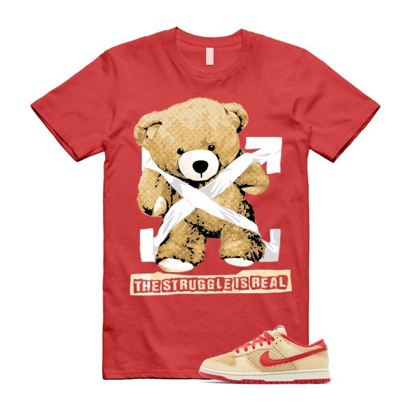 Dunk Strawberry Waffle Pale Vanilla University Red Sail Wheat Low Retro SE T Shirt Match STRUG ,HJ9100-294 Jezsport.com