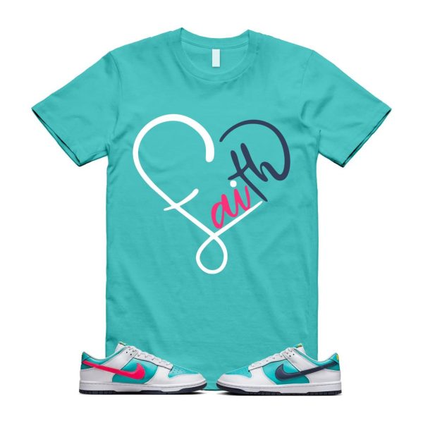 Dunk Dusty Cactus Thunder Blue White Racer Pink Laser Orange Low T Shirt Match FAITH ,HF4794-345 Jezsport.com