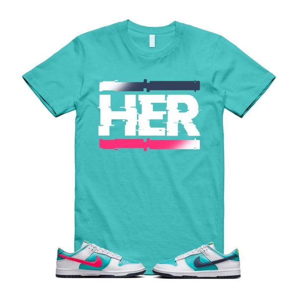 Dunk Dusty Cactus Thunder Blue White Racer Pink Laser Orange Low T Shirt Match HER ,HF4794-345 Jezsport.com