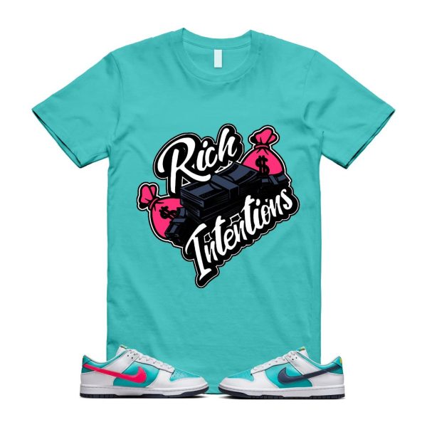 Dunk Dusty Cactus Thunder Blue White Racer Pink Laser Orange Low T Shirt Match RICH ,HF4794-345 Jezsport.com