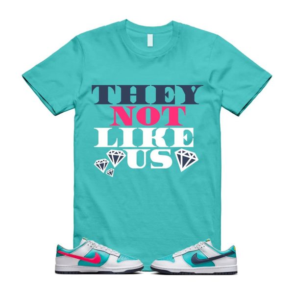 Dunk Dusty Cactus Thunder Blue White Racer Pink Laser Orange Low T Shirt Match US2 ,HF4794-345 Jezsport.com