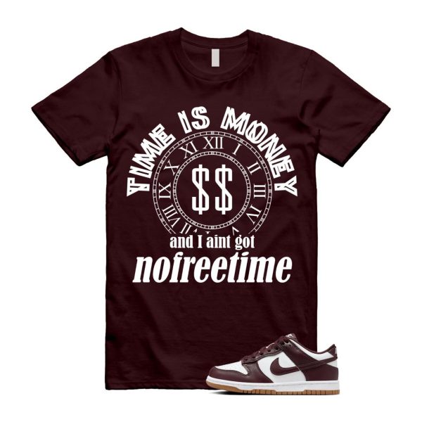 Dunk Burgundy Crush Gum Light Brown White Low T Shirt Match FREE TIME ,HJ9282-100 Jezsport.com