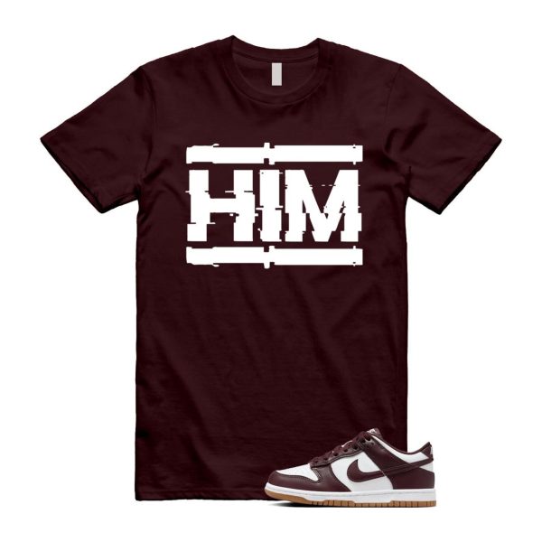 Dunk Burgundy Crush Gum Light Brown White Low T Shirt Match HIM ,HJ9282-100 Jezsport.com