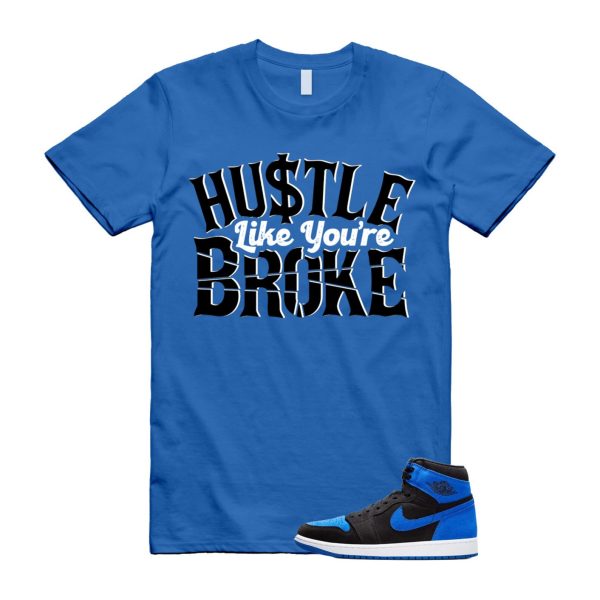 Royal Reimagined 1 Black Royal Blue White Retro High OG T Shirt Match BROKE ,DZ5485-042 Jezsport.com