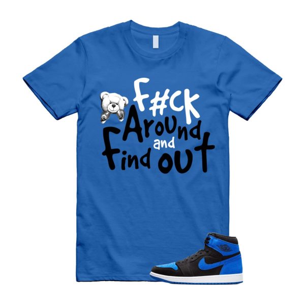 Royal Reimagined 1 Black Royal Blue White Retro High OG T Shirt Match FCK ,DZ5485-042 Jezsport.com