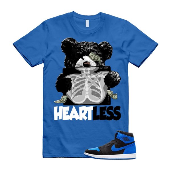 Royal Reimagined 1 Black Royal Blue White Retro High OG T Shirt Match HEART ,DZ5485-042 Jezsport.com