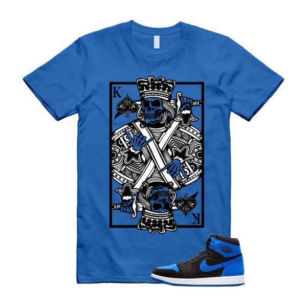 Royal Reimagined 1 Black Royal Blue White Retro High OG T Shirt Match KC ,DZ5485-042 Jezsport.com