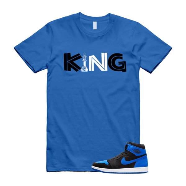 Royal Reimagined 1 Black Royal Blue White Retro High OG T Shirt Match KING ,DZ5485-042 Jezsport.com