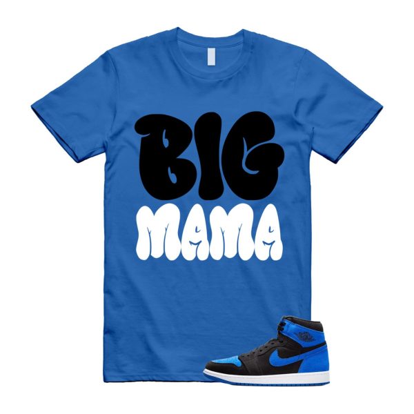 Royal Reimagined 1 Black Royal Blue White Retro High OG T Shirt Match MAMA ,DZ5485-042 Jezsport.com