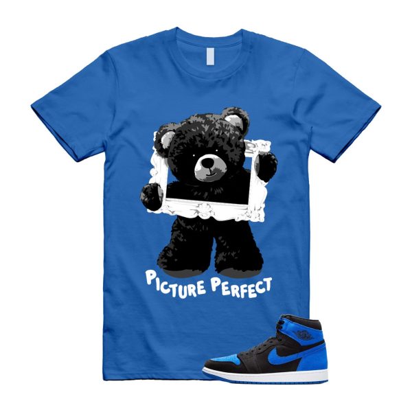 Royal Reimagined 1 Black Royal Blue White Retro High OG T Shirt Match PIC ,DZ5485-042 Jezsport.com