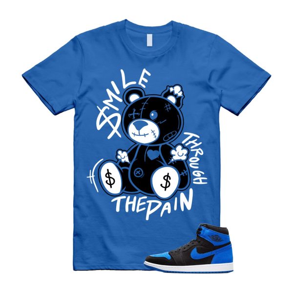 Royal Reimagined 1 Black Royal Blue White Retro High OG T Shirt Match SM2 ,DZ5485-042 Jezsport.com