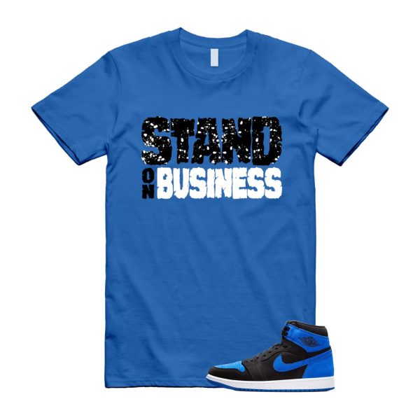 Royal Reimagined 1 Black Royal Blue White Retro High OG T Shirt Match SOB ,DZ5485-042 Jezsport.com