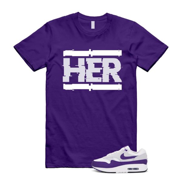 Air Max 1 Field Purple White Black SC T Shirt Match HER Jezsport.com