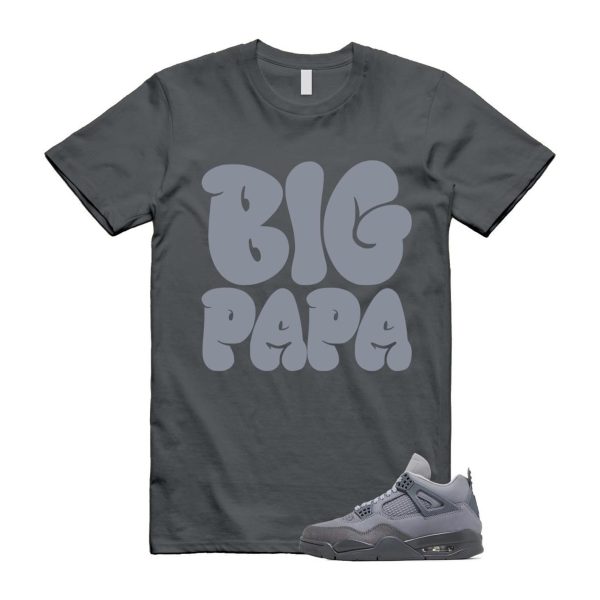 4 Wet Cement Smoke Iron Grey Retro SE T Shirt Match PAPA ,FQ7928-001 Jezsport.com