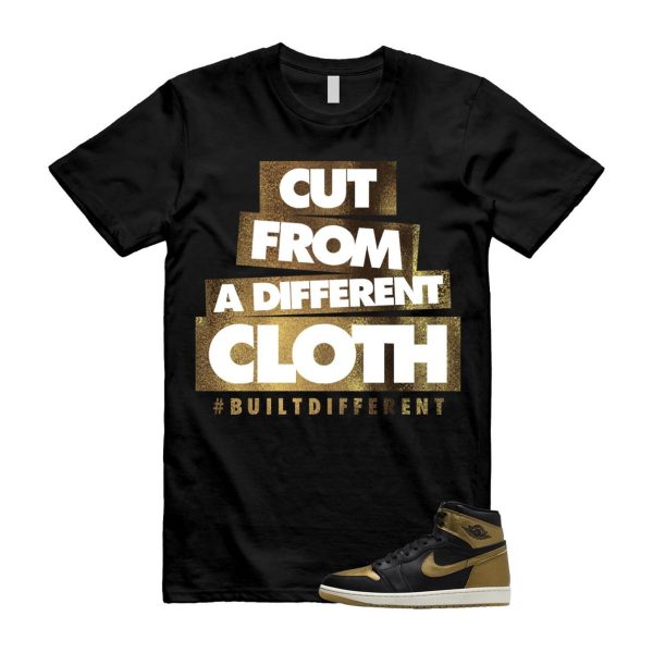 1 Black Metallic Gold Sail Retro High OG T Shirt Match CLOTH ,DZ5485-071 Jezsport.com