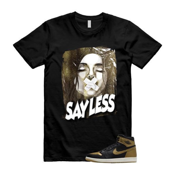 1 Black Metallic Gold Sail Retro High OG T Shirt Match SL ,DZ5485-071 Jezsport.com