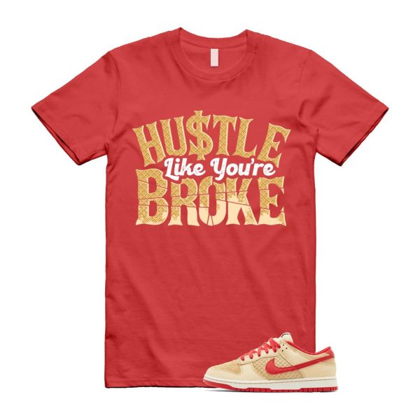 Dunk Strawberry Waffle Pale Vanilla University Red Sail Wheat Low Retro SE T Shirt Match BROKE ,HJ9100-294 Jezsport.com