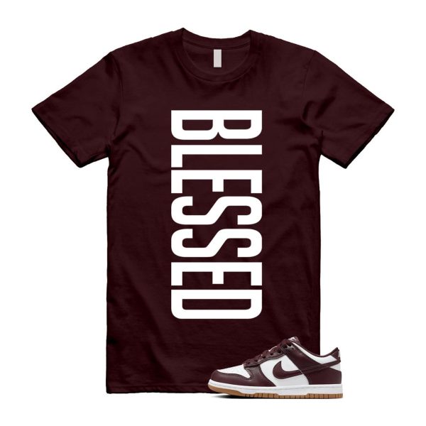 Dunk Burgundy Crush Gum Light Brown White Low T Shirt Match VERTBLS Jezsport.com