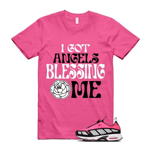 Air Max Sunder Hyper Pink Black White T Shirt Match ANGELS Jezsport.com