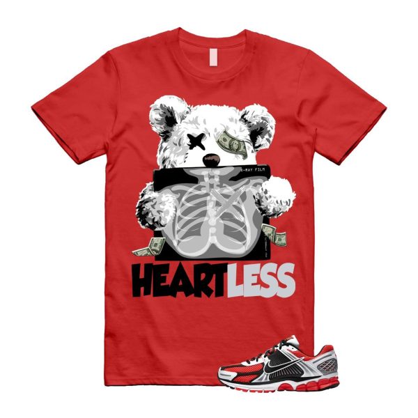 Zoom Vomero 5 Bright Crimson Silver Black White T Shirt Match HEART Jezsport.com