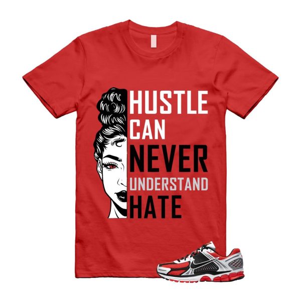 Zoom Vomero 5 Bright Crimson Silver Black White T Shirt Match HUSTLE Jezsport.com