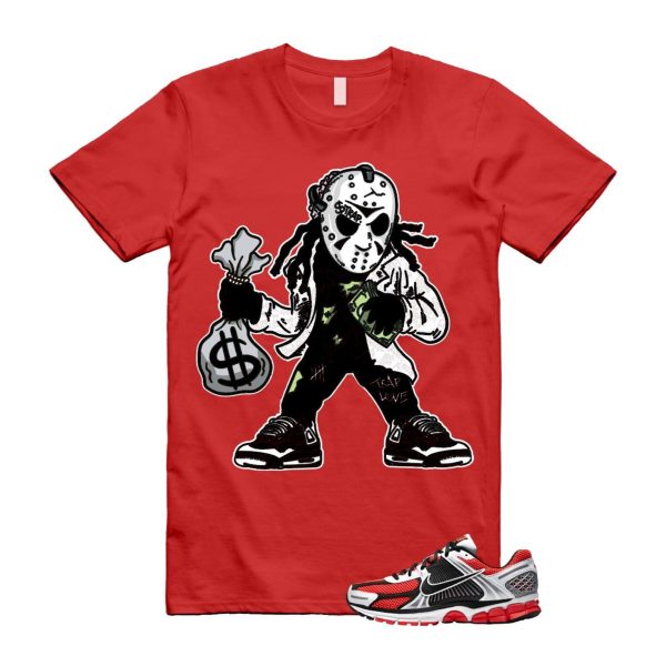 Zoom Vomero 5 Bright Crimson Silver Black White T Shirt Match JASON Jezsport.com