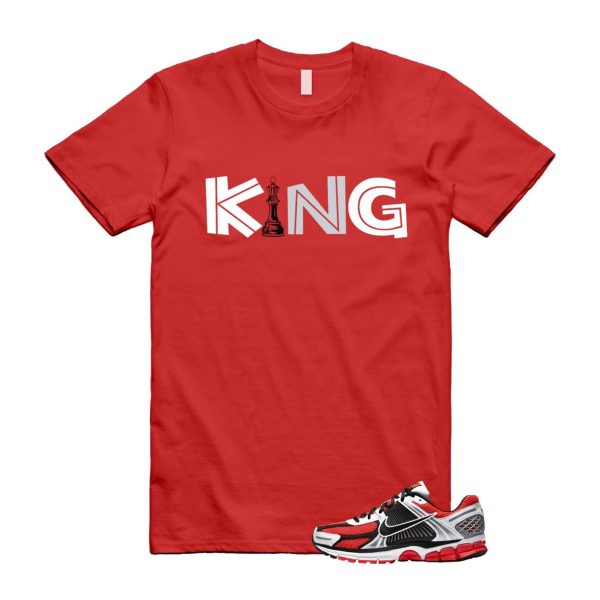 Zoom Vomero 5 Bright Crimson Silver Black White T Shirt Match KING Jezsport.com