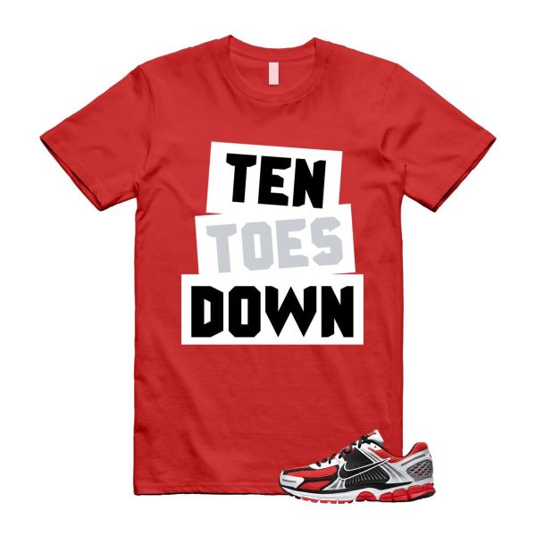 Zoom Vomero 5 Bright Crimson Silver Black White T Shirt Match TTD Jezsport.com