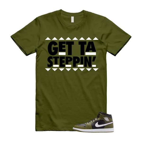 1 Sequoia Olive Green Black White Air Mid T Shirt Match GET Jezsport.com